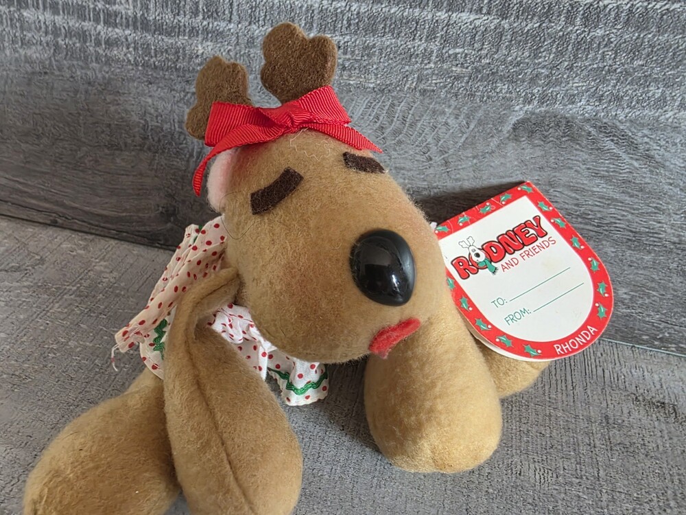 Hallmark Rhonda Reindeer Plush Burger King Christmas Rodney & Friends 1987 b252